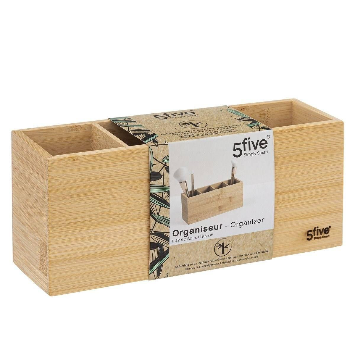 Bathroom storage 4 compartments - bamboo