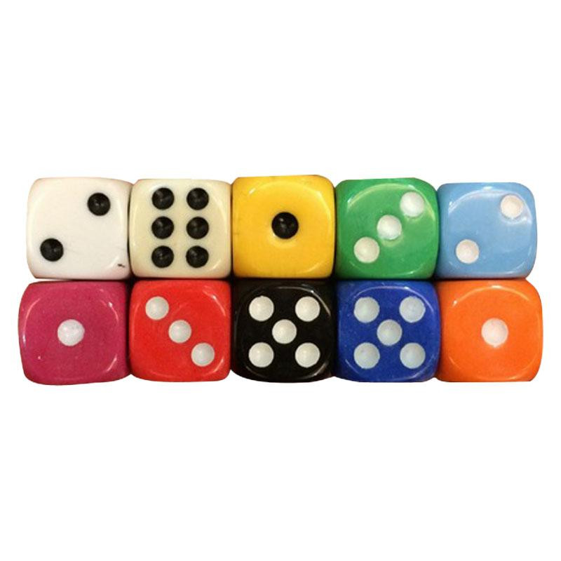 Dadi a 6 facce, 100 pz - Multicolore