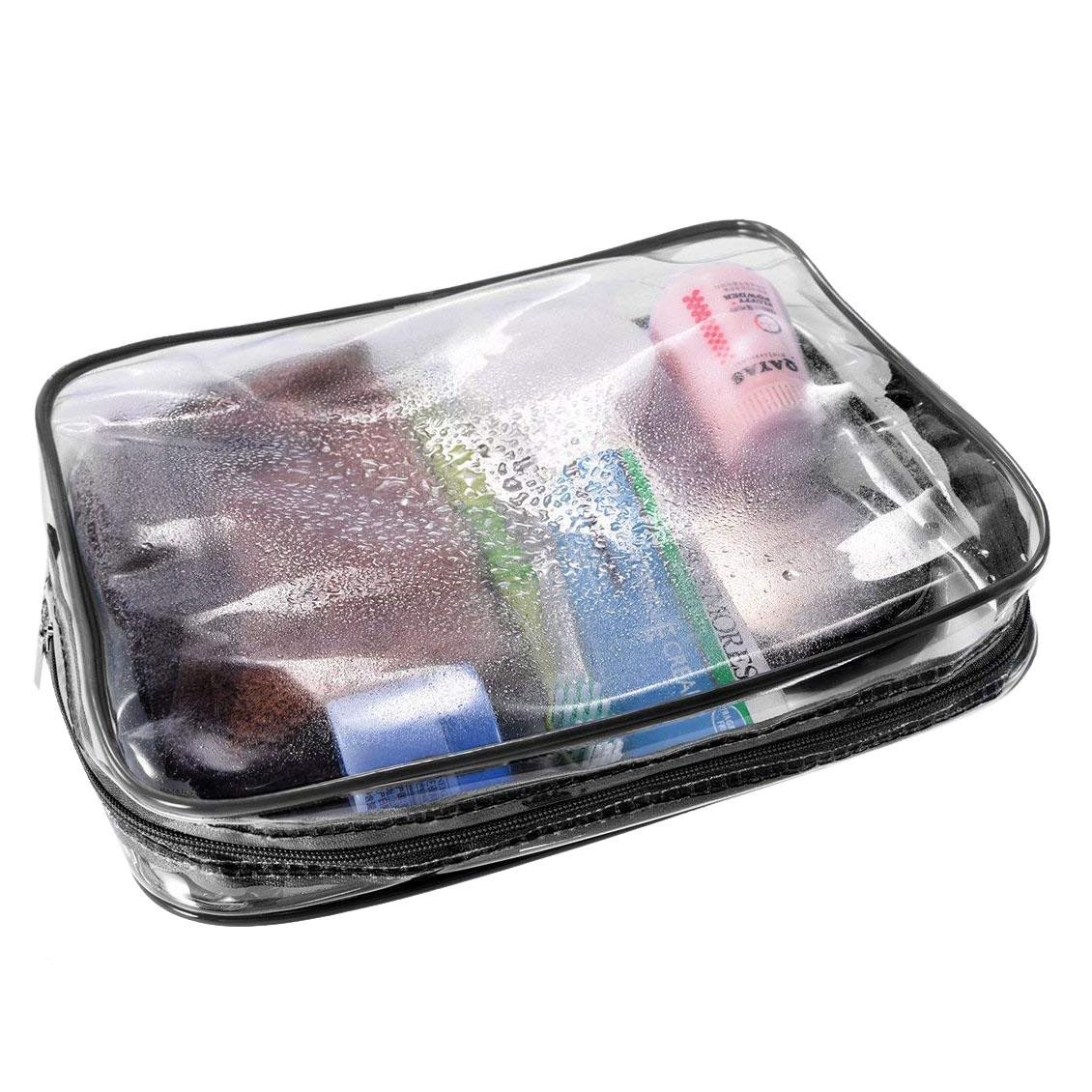 Transparent makeup bag, 3-pack
