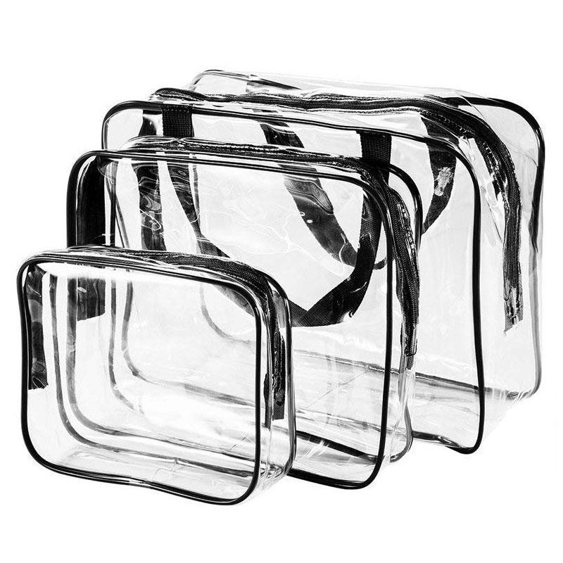 Transparante make-uptas, 3-pack