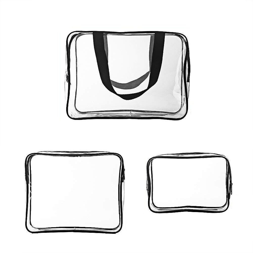 Transparent schminktasche, 3-pack
