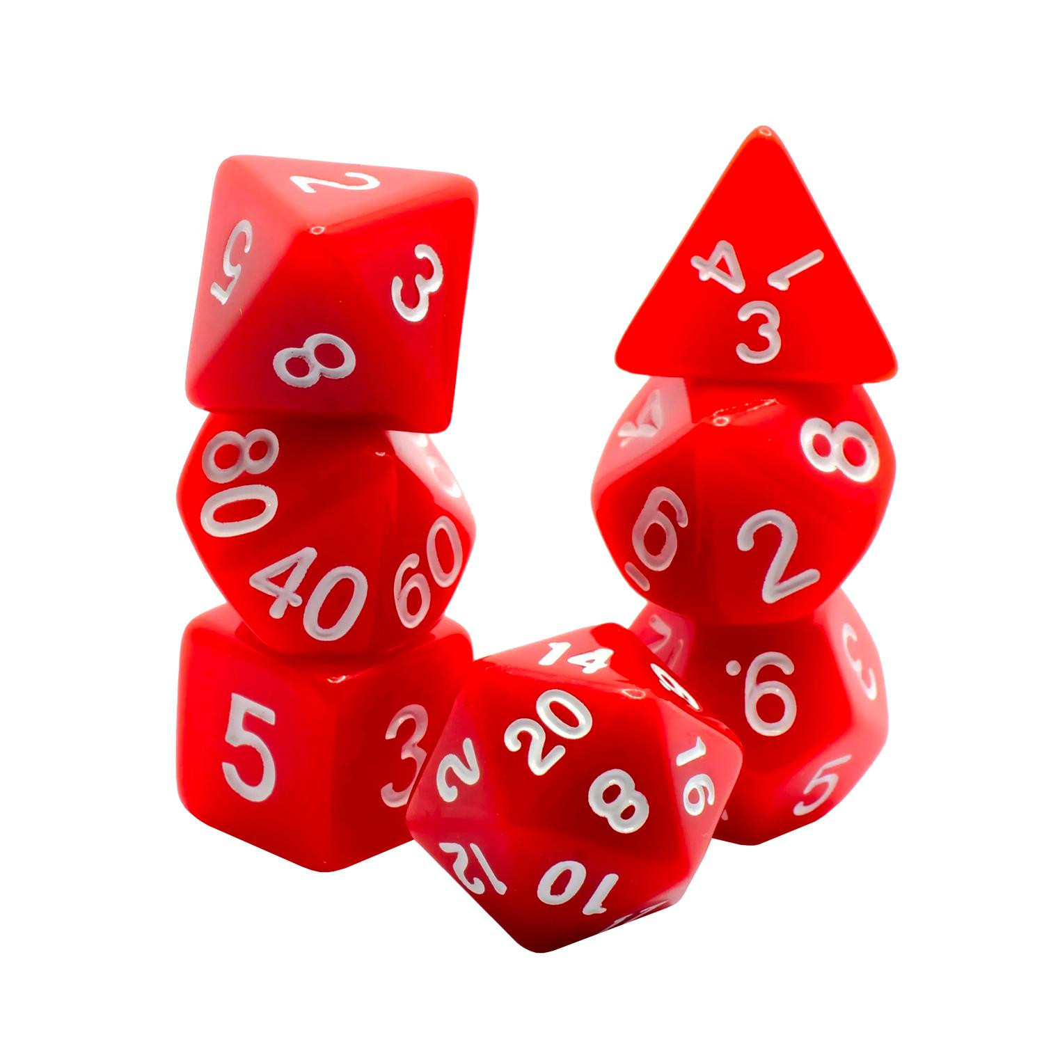 kości 7-Pack do Dungeons and Dragons (Red)