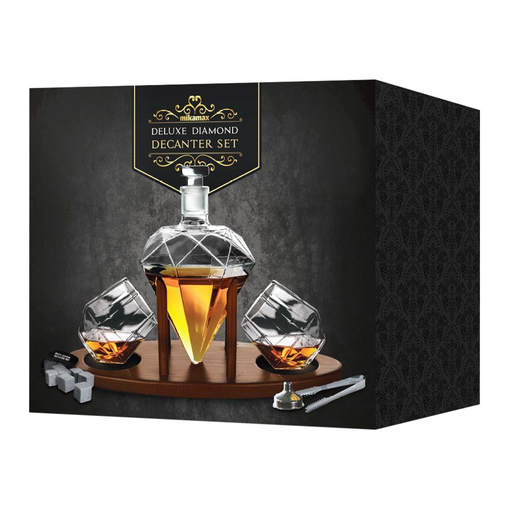 Decanter with Two Glasses and Tray - Diamond