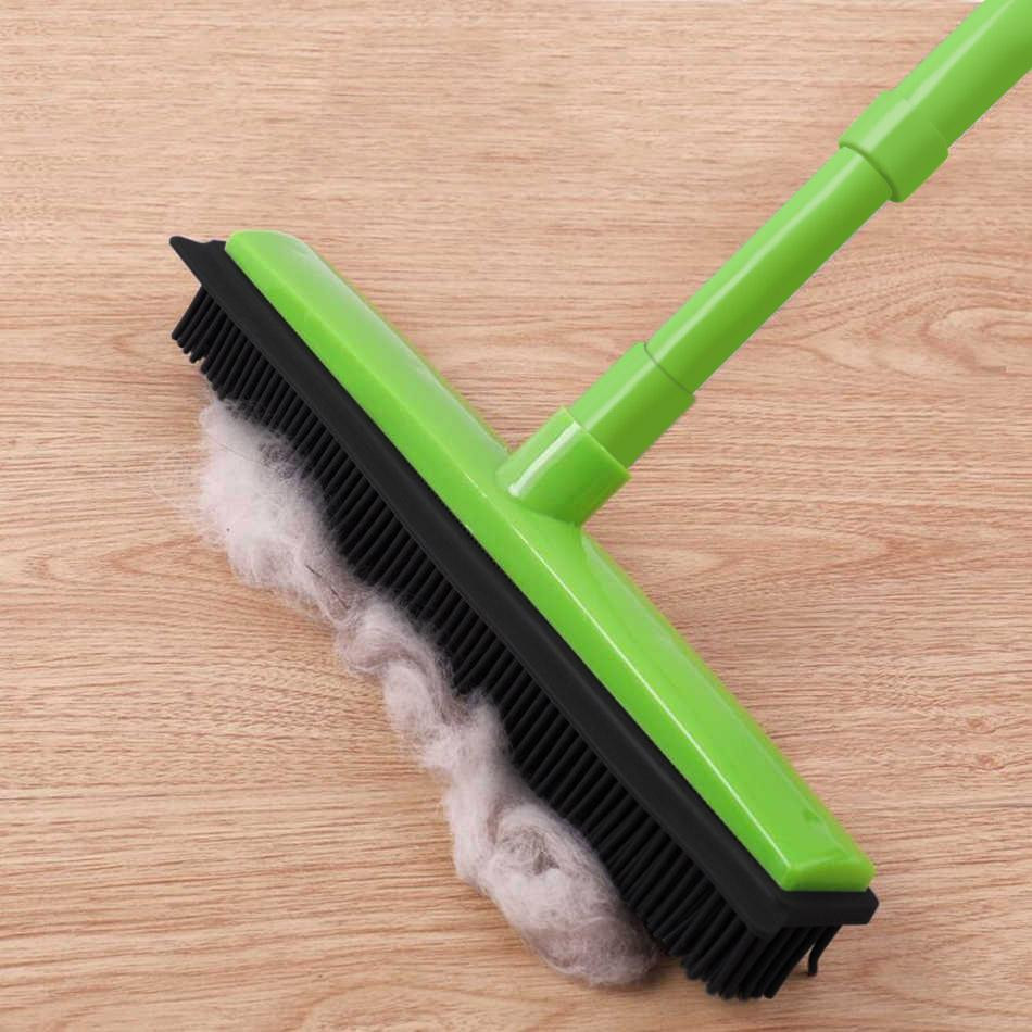 Rubber Besom with Telescopic Handle