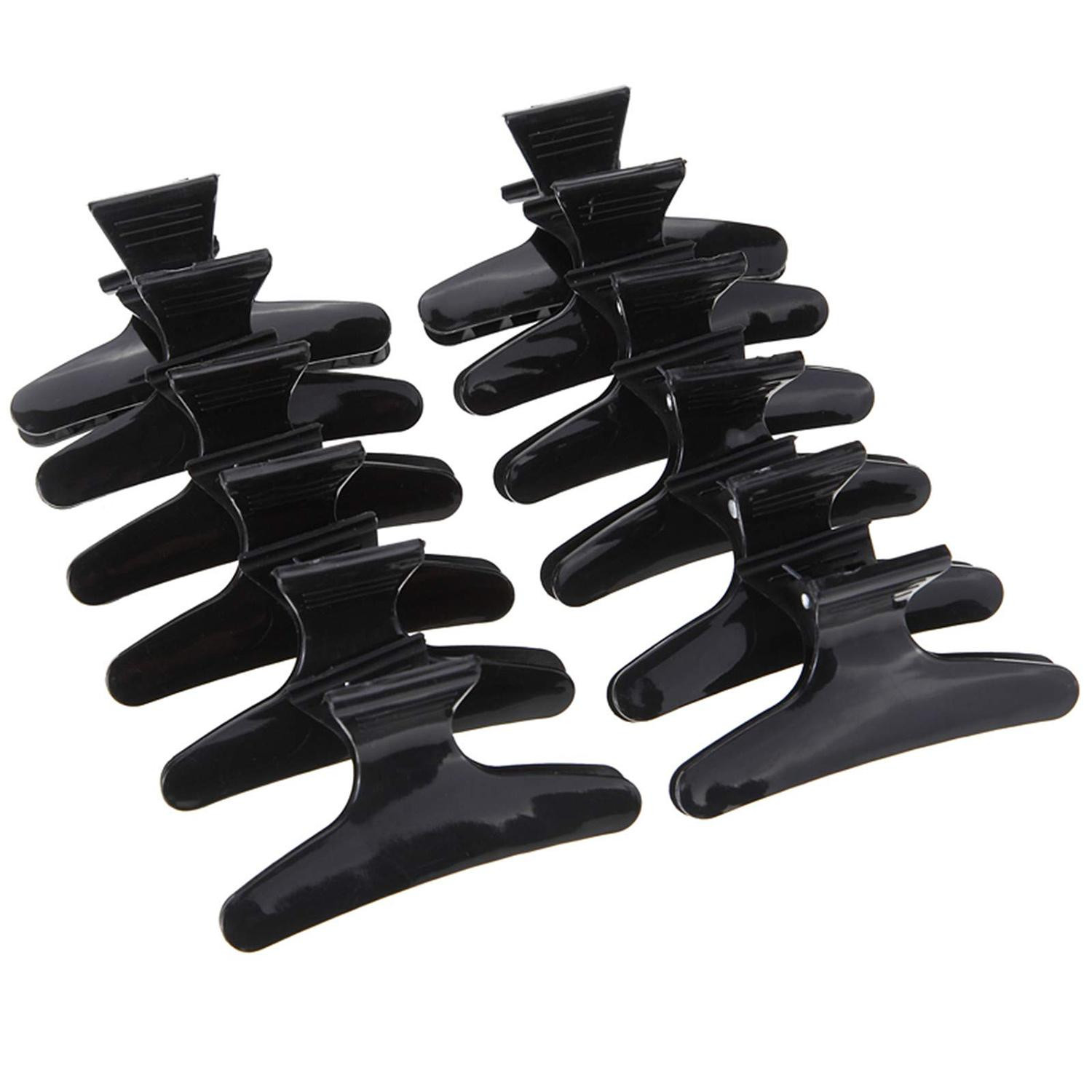 10 fermagli per capelli - neri
