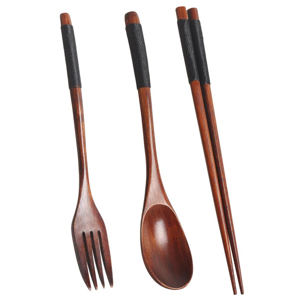 Set Posate e Bacchette - Legno