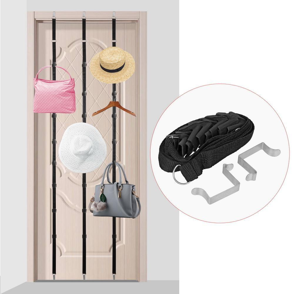 Door Hung Storage, Adjustable Strap - Black