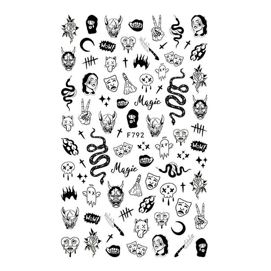 Blatt Nagelsticker