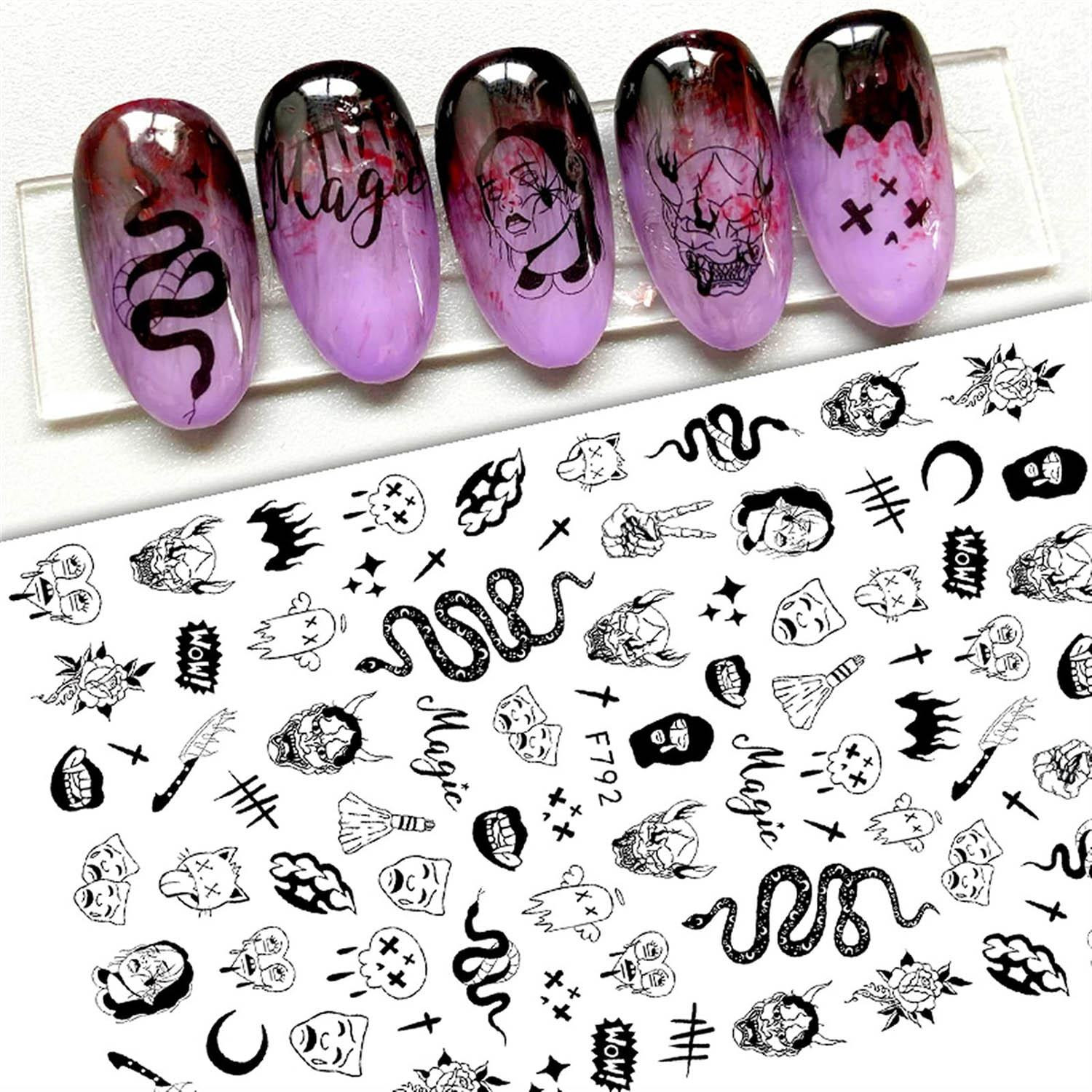 Blatt Nagelsticker