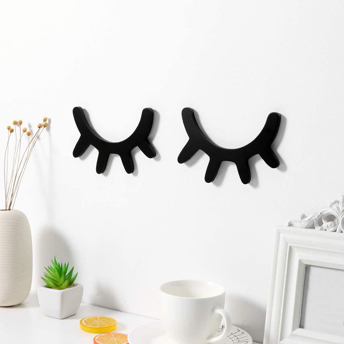 Wall Decor, Eyelashes - Black - 2 pcs