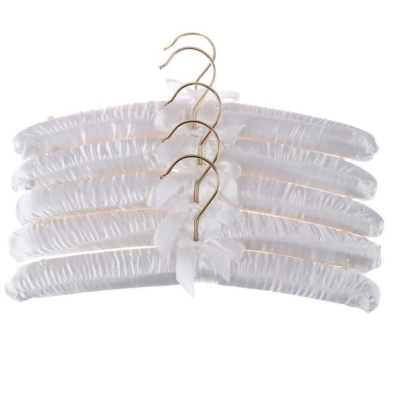 5 cabides acolchoados - material acetinado