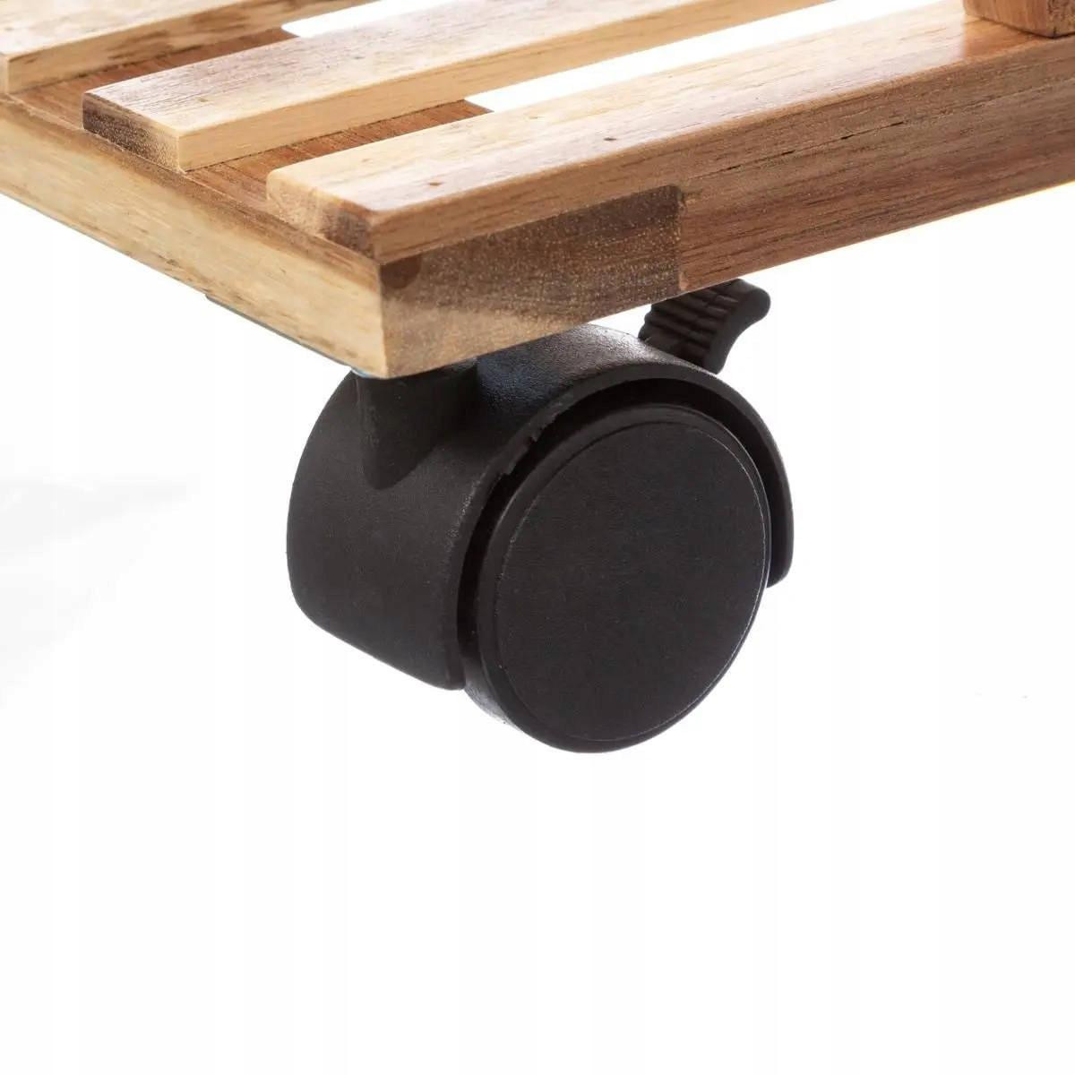 Trolley with Storage Boxes - Wood / Black