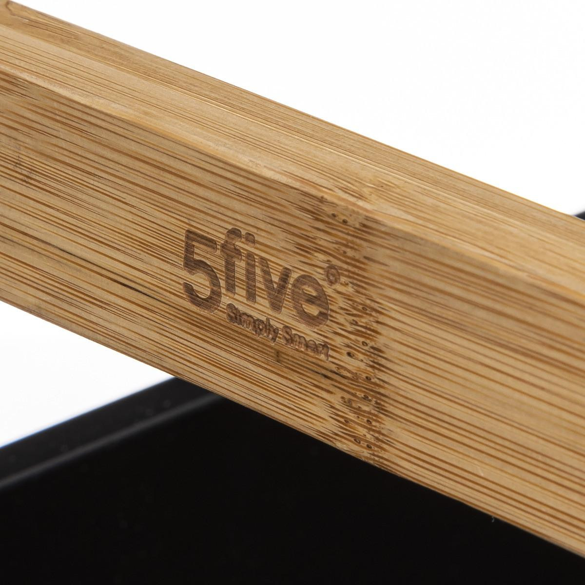 Trolley, Three Storage Boxes - Wood / Black
