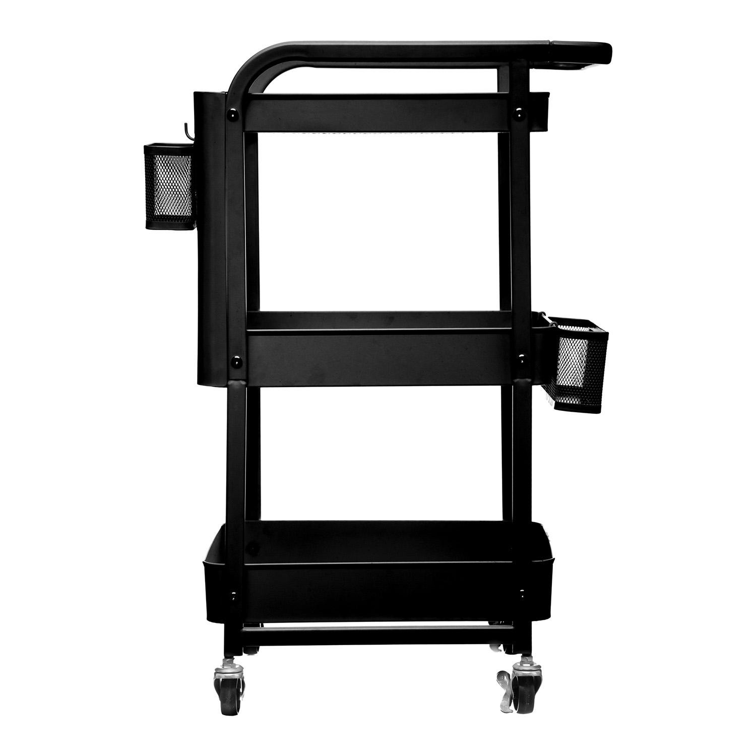 Trolley, Metallo - 3 Livelli - Nero