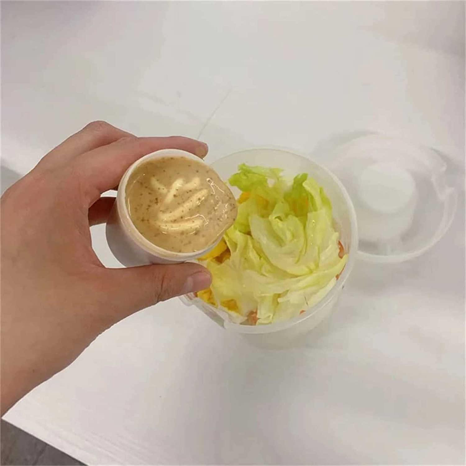 Lunch Box with Sauce Container and Fork - White