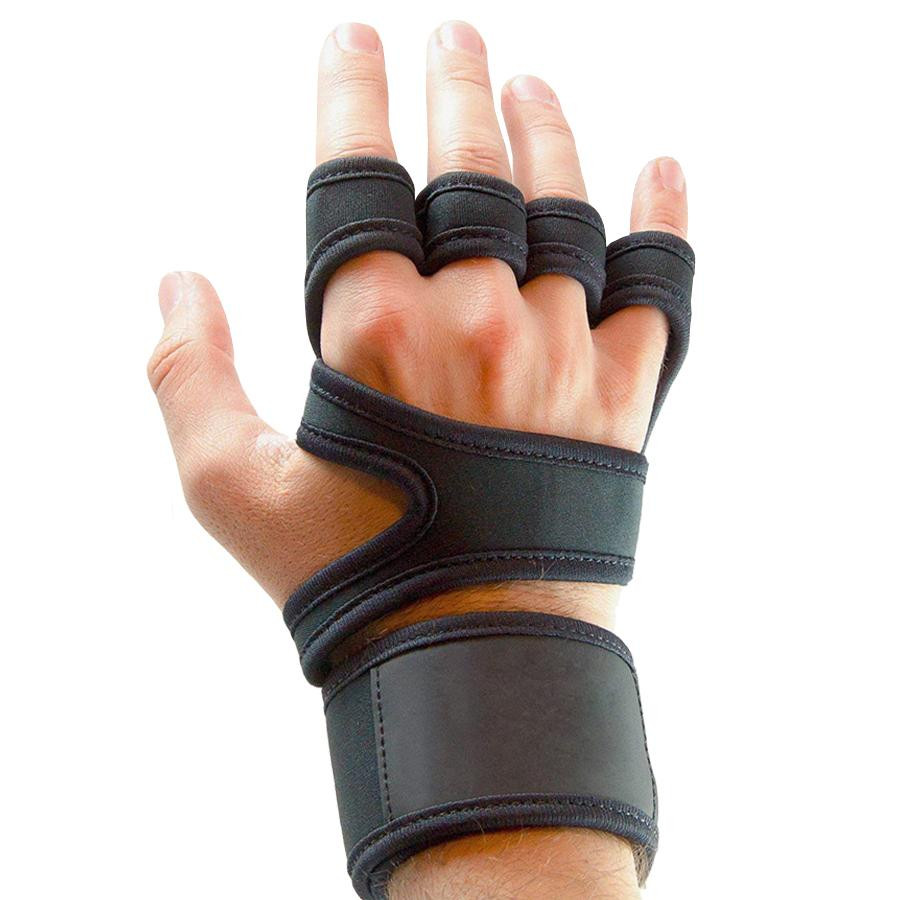 Training Gloves with Wrist Support - Black - L