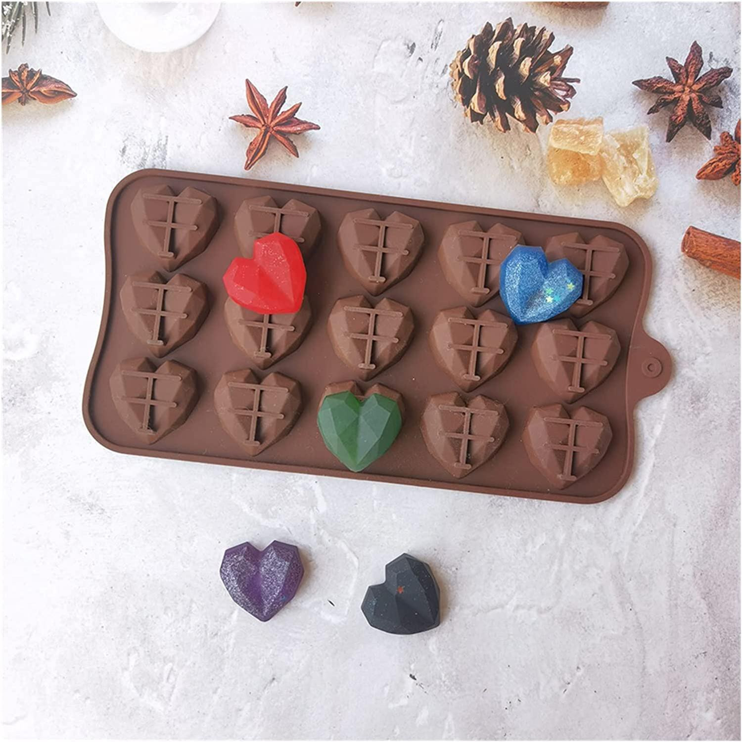 Silicone Mold for Baking - 15 Hearts