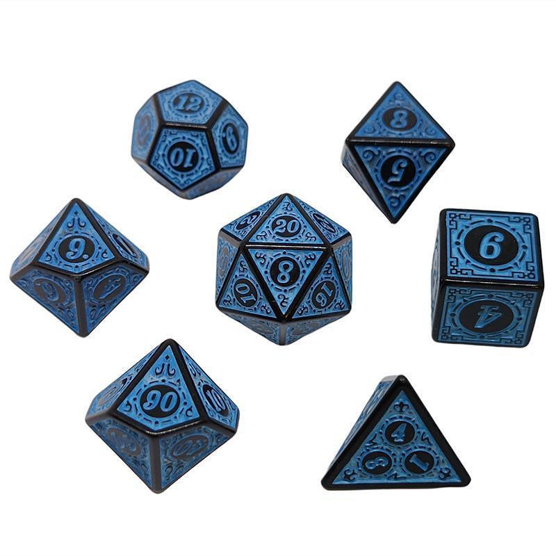 7x Dadi per Dungeons & Dragons (DnD) - Blu