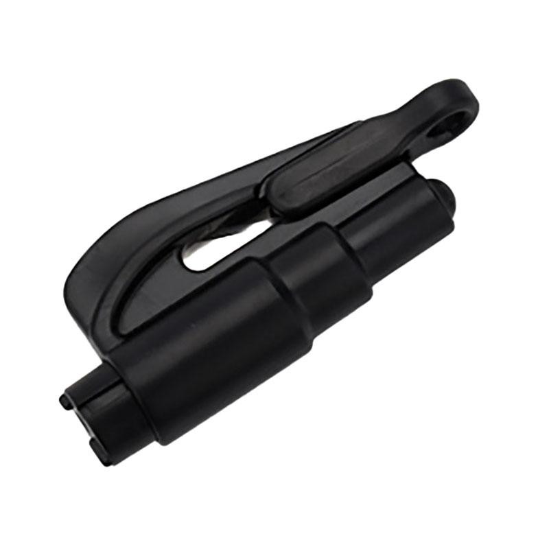 Mini-Nothammer mit Messer - Schwarz