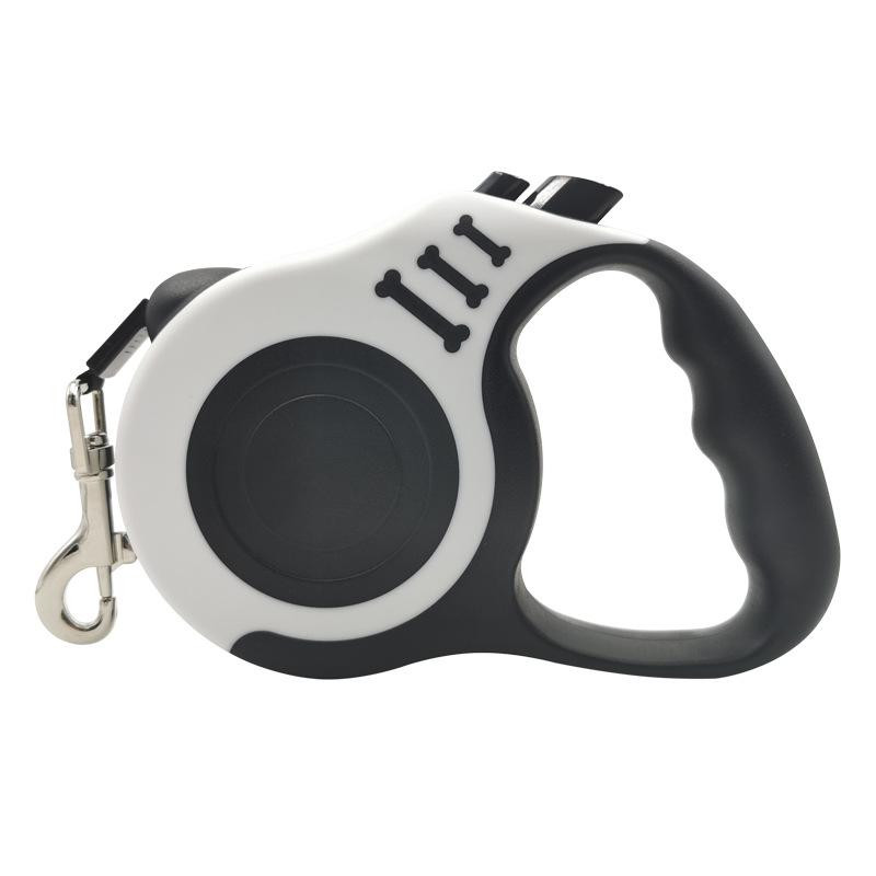 Oprolbare hondenriem, 3 m - wit