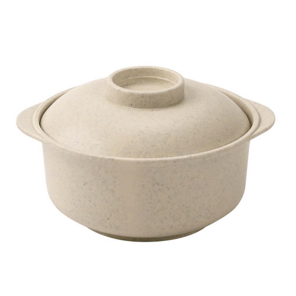 Nudelschale mit Deckel - Beige
