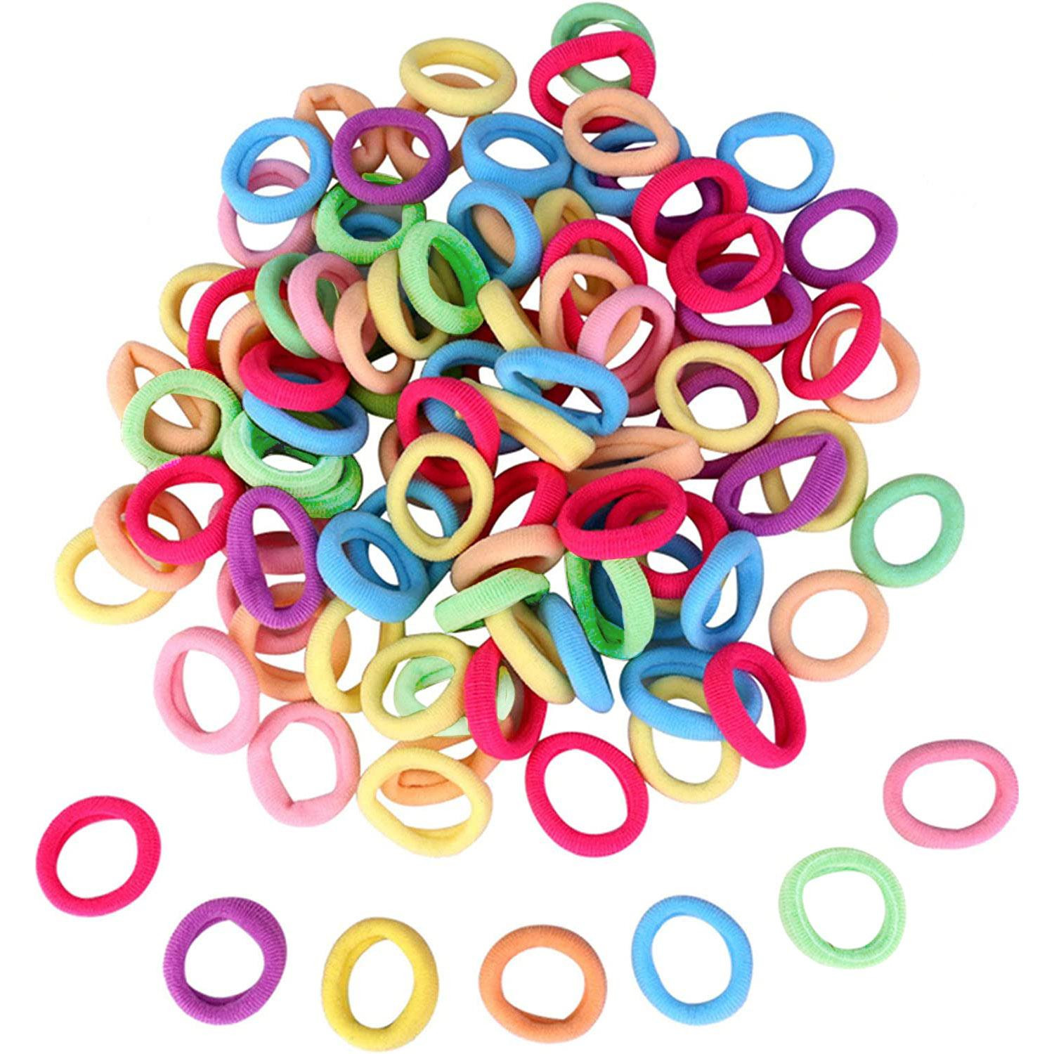 60 elastici per capelli - multicolore