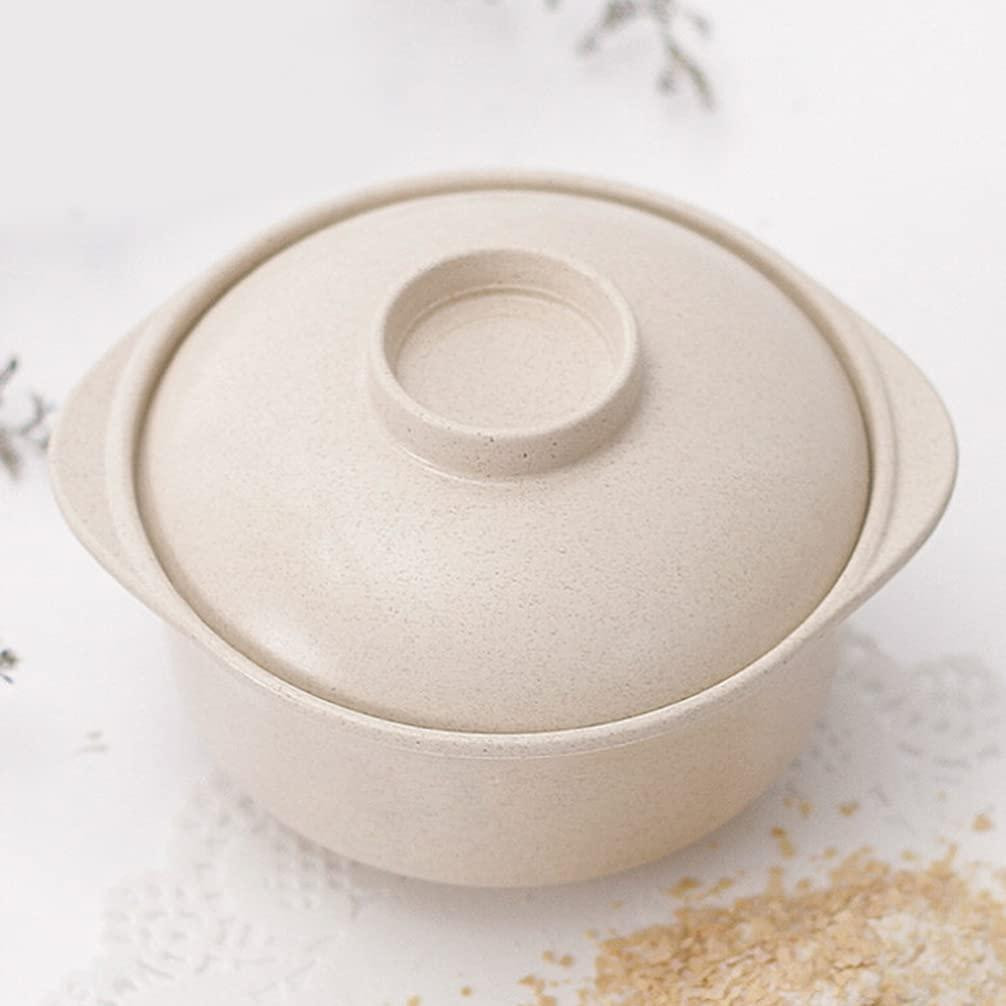 Nudelschale mit Deckel - Beige