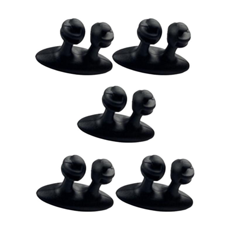 5x Cable Holders for Car - Black