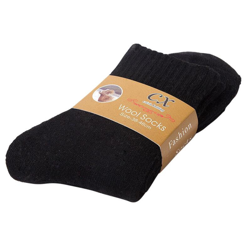 Socks, Wool / Cotton - Black - Size 38-40