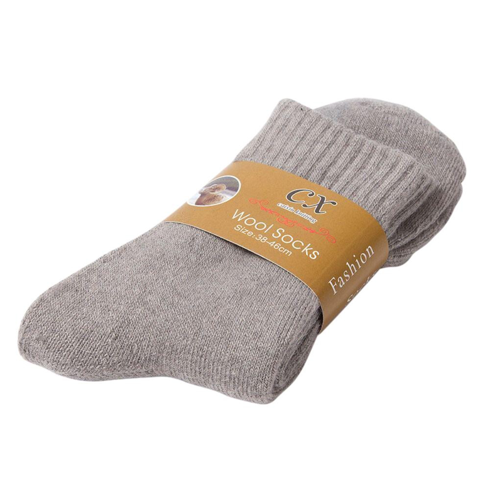 Socks, Wool / Cotton - Gray - Size 38-40