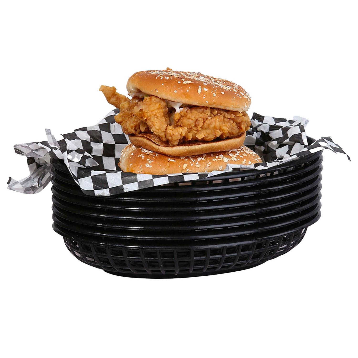 12x Cestas de comida - Negro