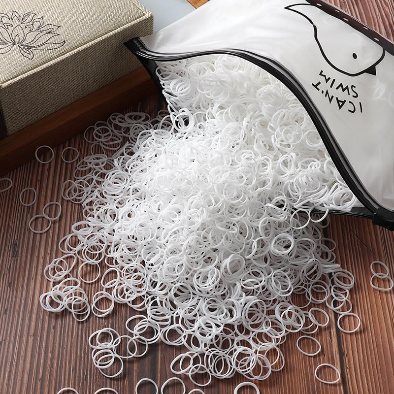 Laços de cabelo pequenos 2000x - branco
