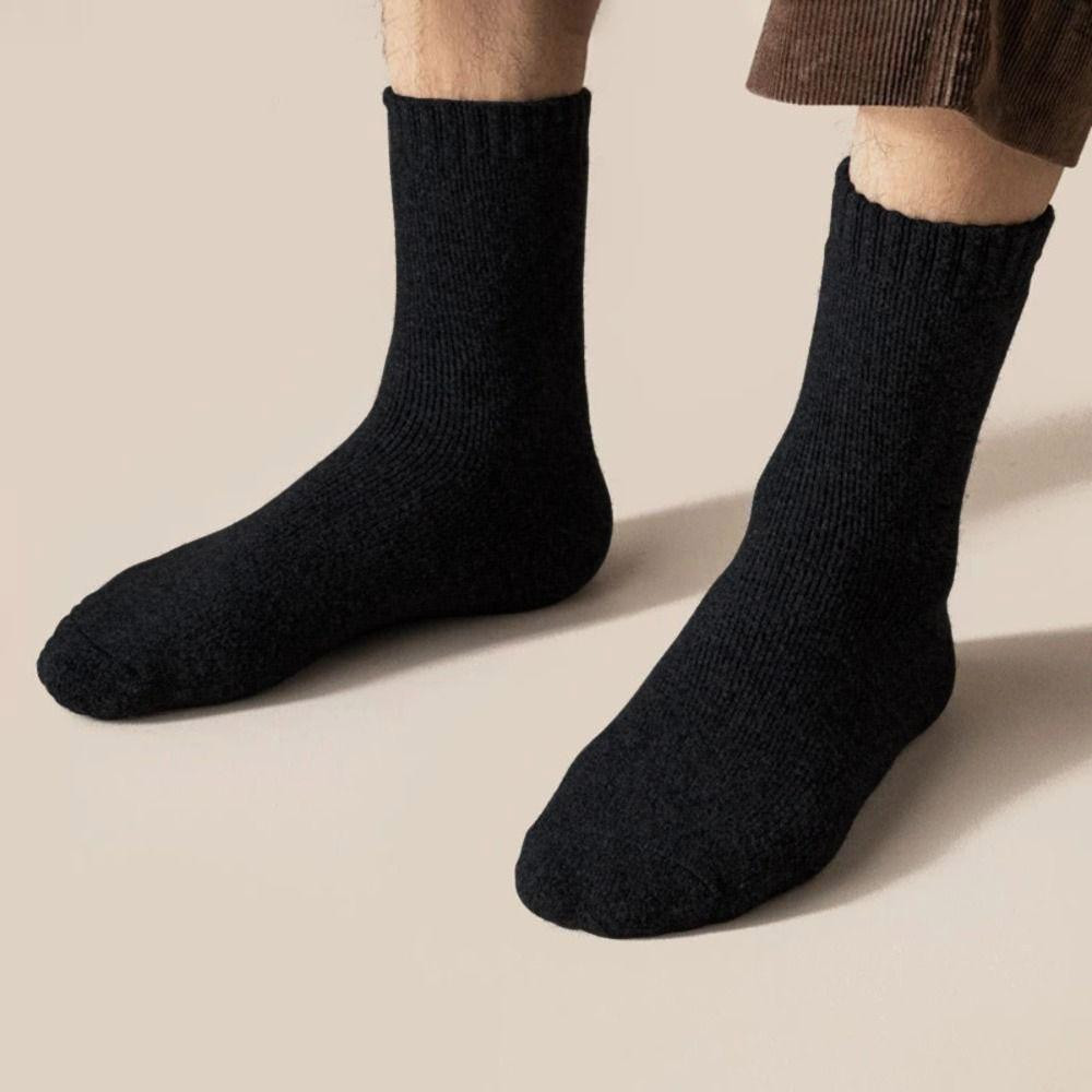 Socks, Wool / Cotton - Black - Size 38-40