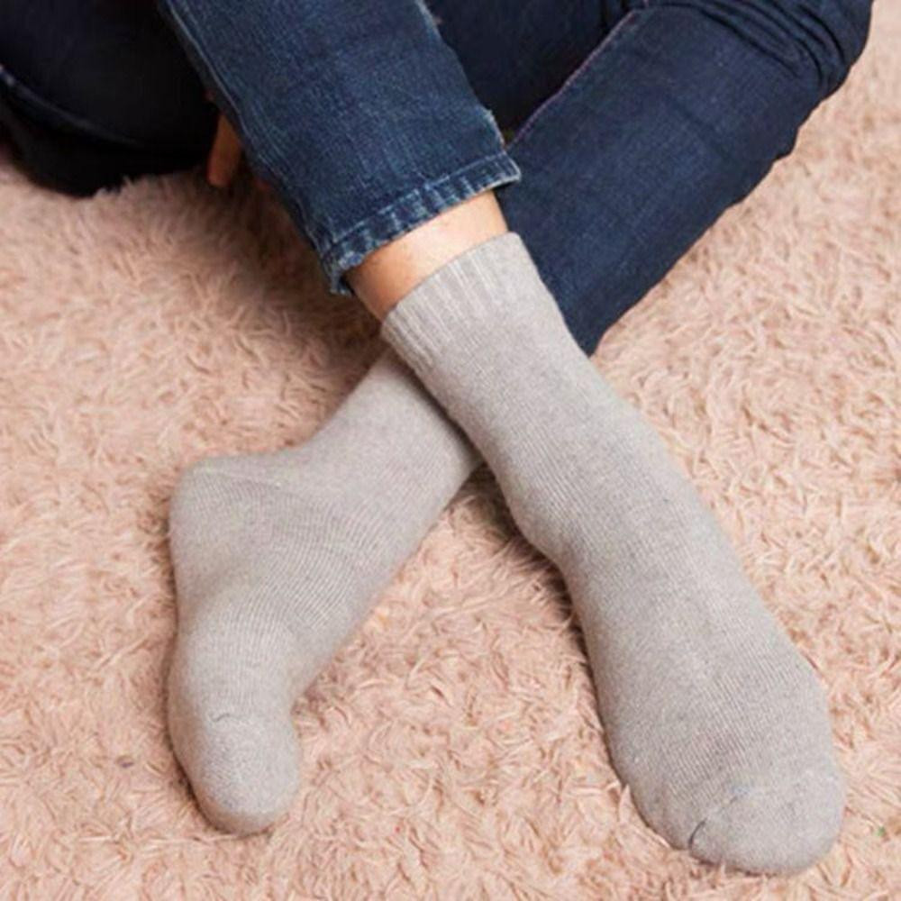 Socks, Wool / Cotton - Gray - Size 38-40