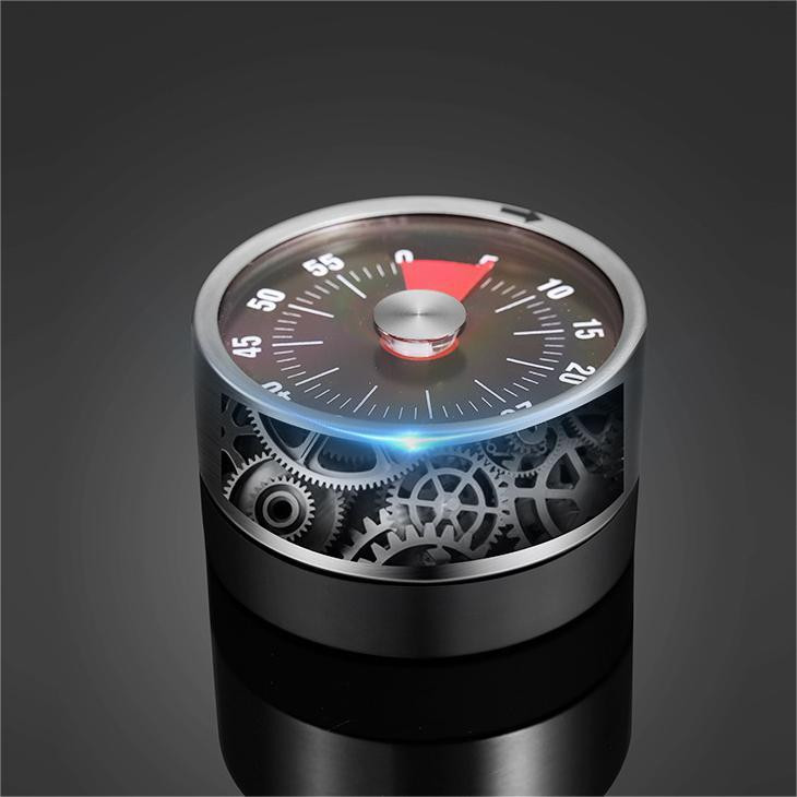 Mechanischer Küchentimer mit Magnet - Schwarz