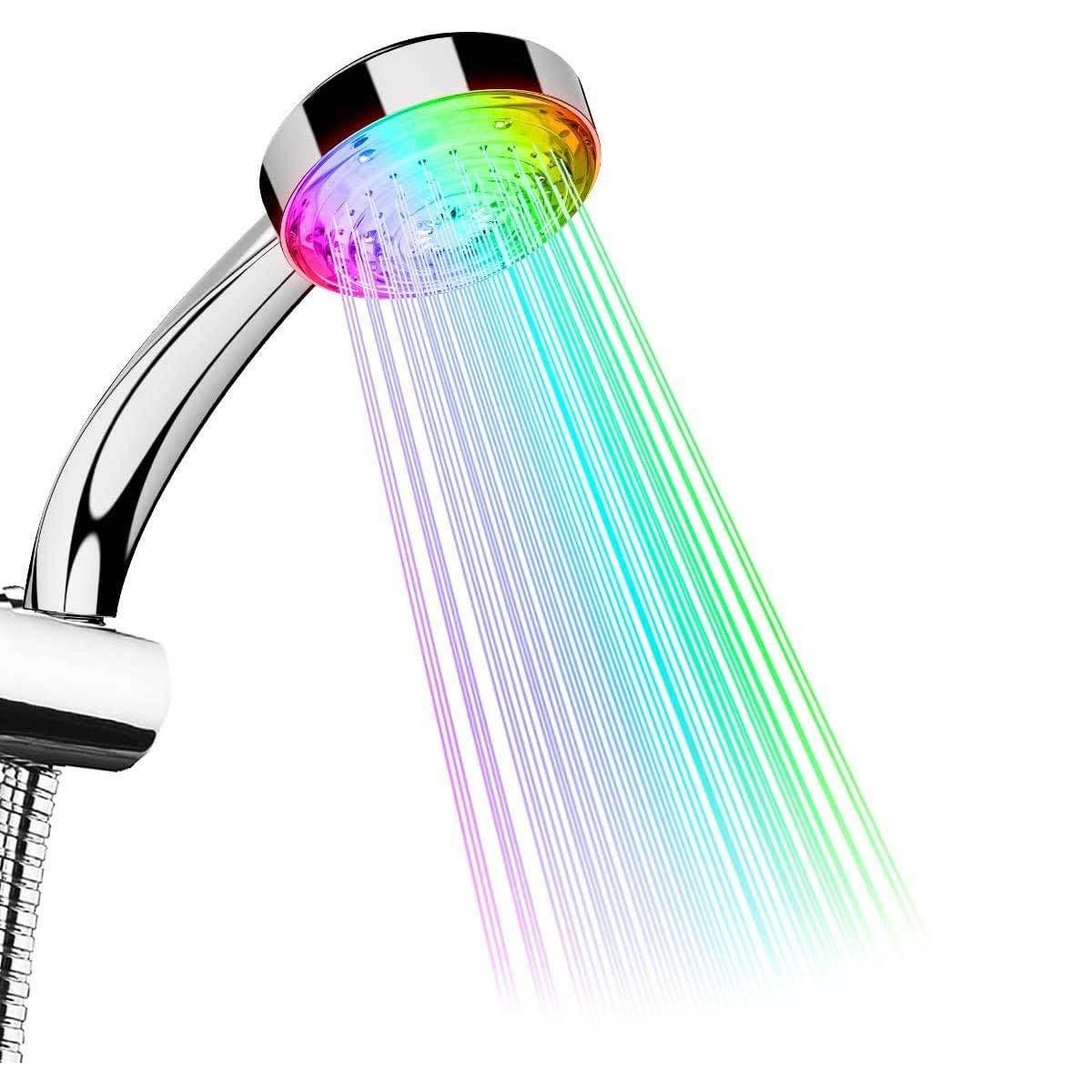 Buse de douche avec éclairage LED multicolore