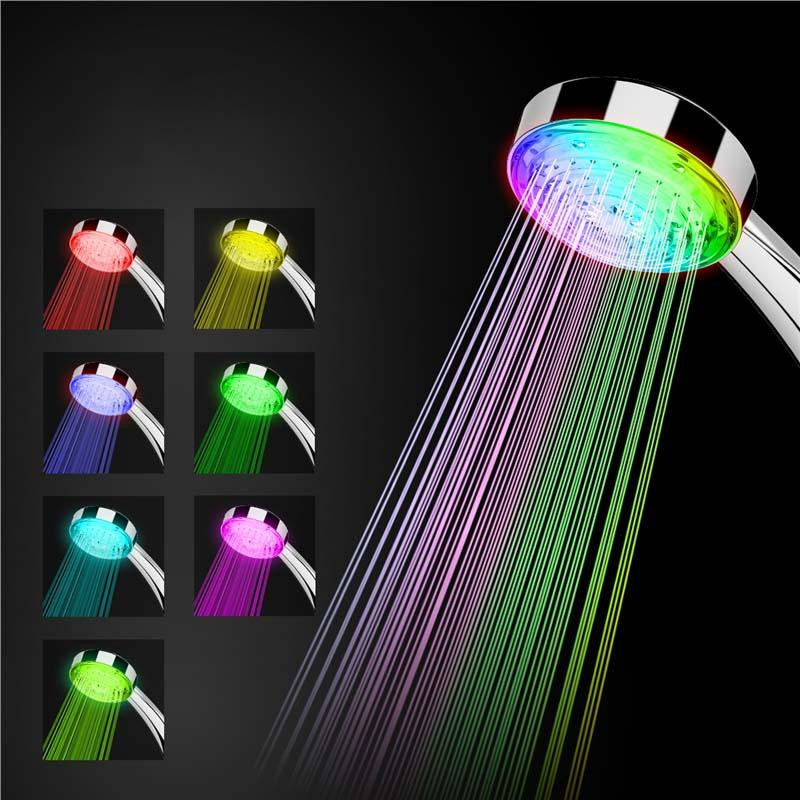 Shower nozzle with Multicolor LED Lighting