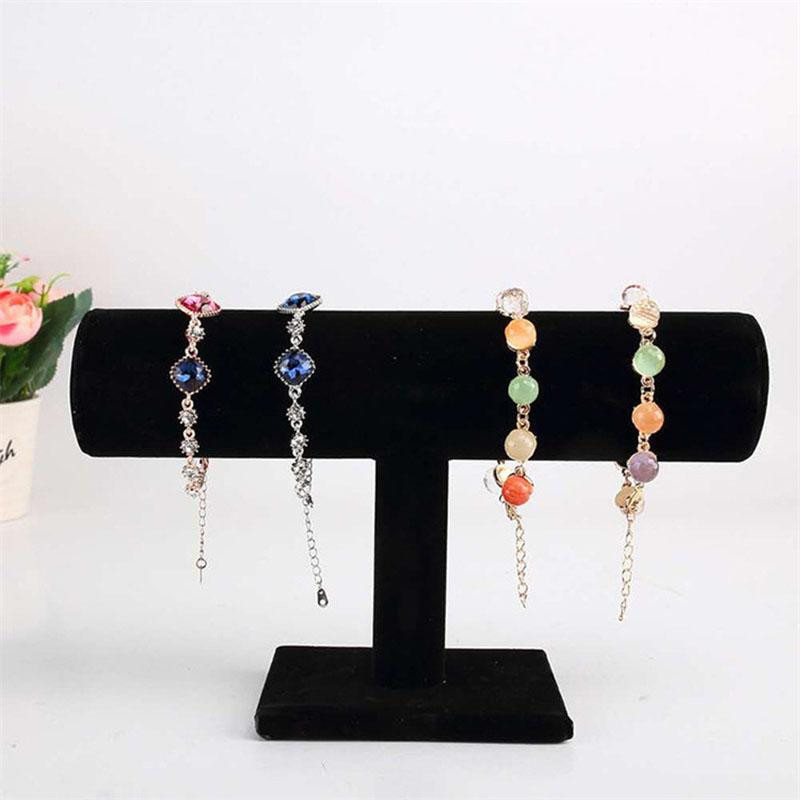 Supporto per bracciale, velluto - nero