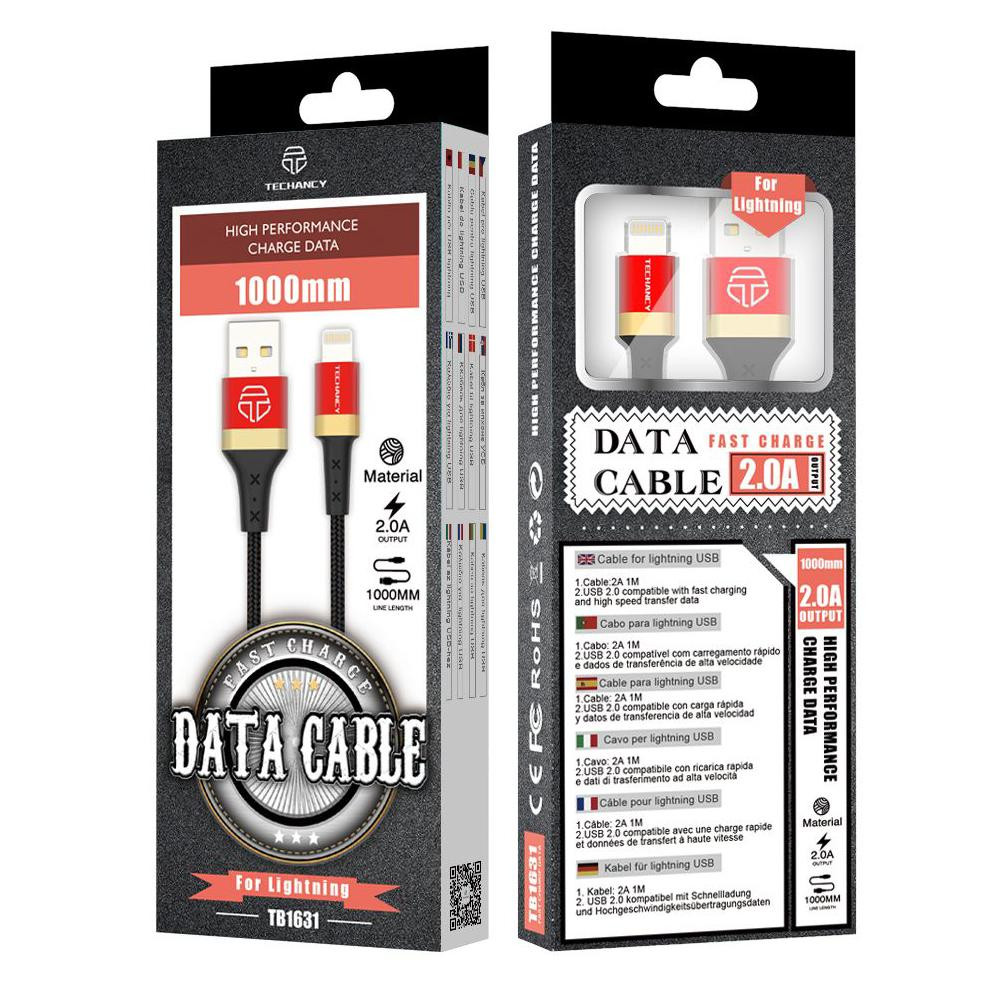 USB a Lightning, 2.0a - 1 m - oro/rojo