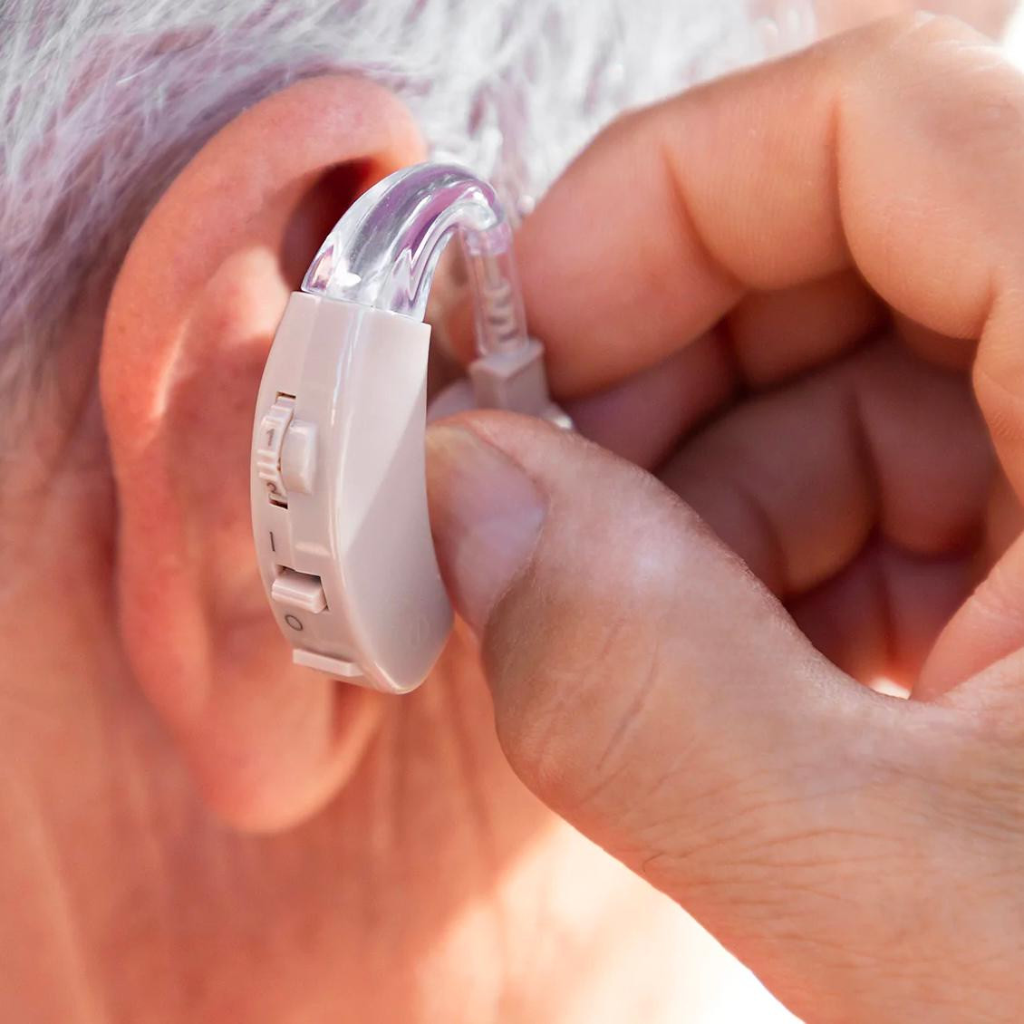 Hearing aid with storage case