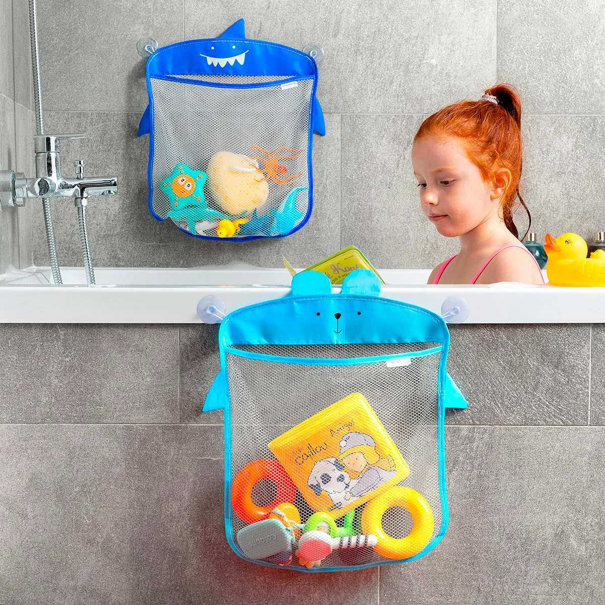 Bath storage with animal design - 2-pack