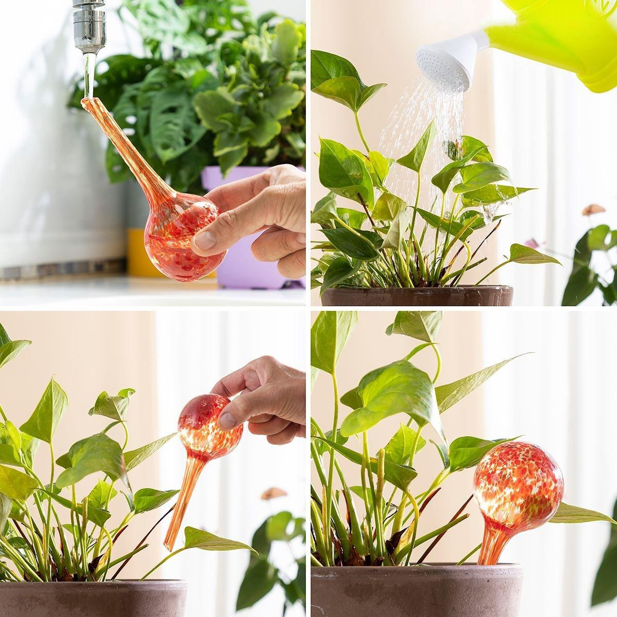 4x Waterbollen van glas