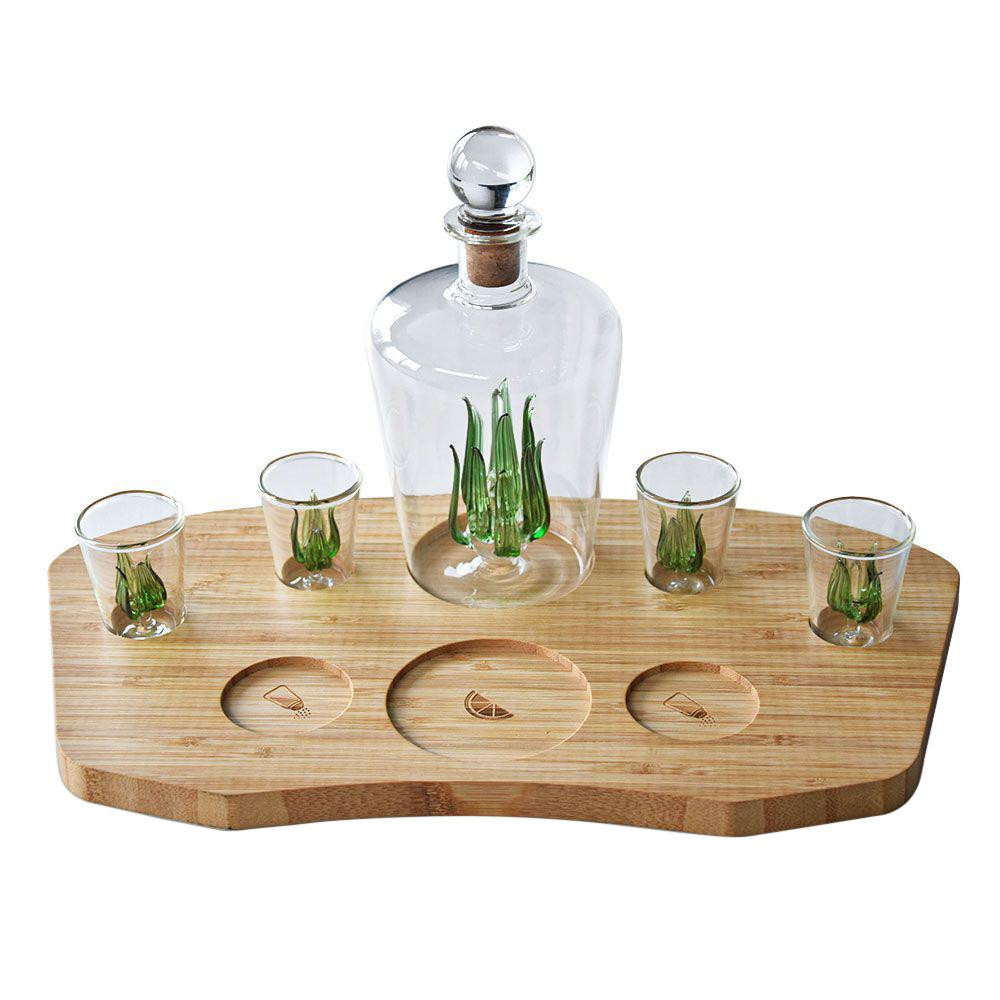 Set Decanter con Caraffa, Vassoio e Bicchiere - 84 cl