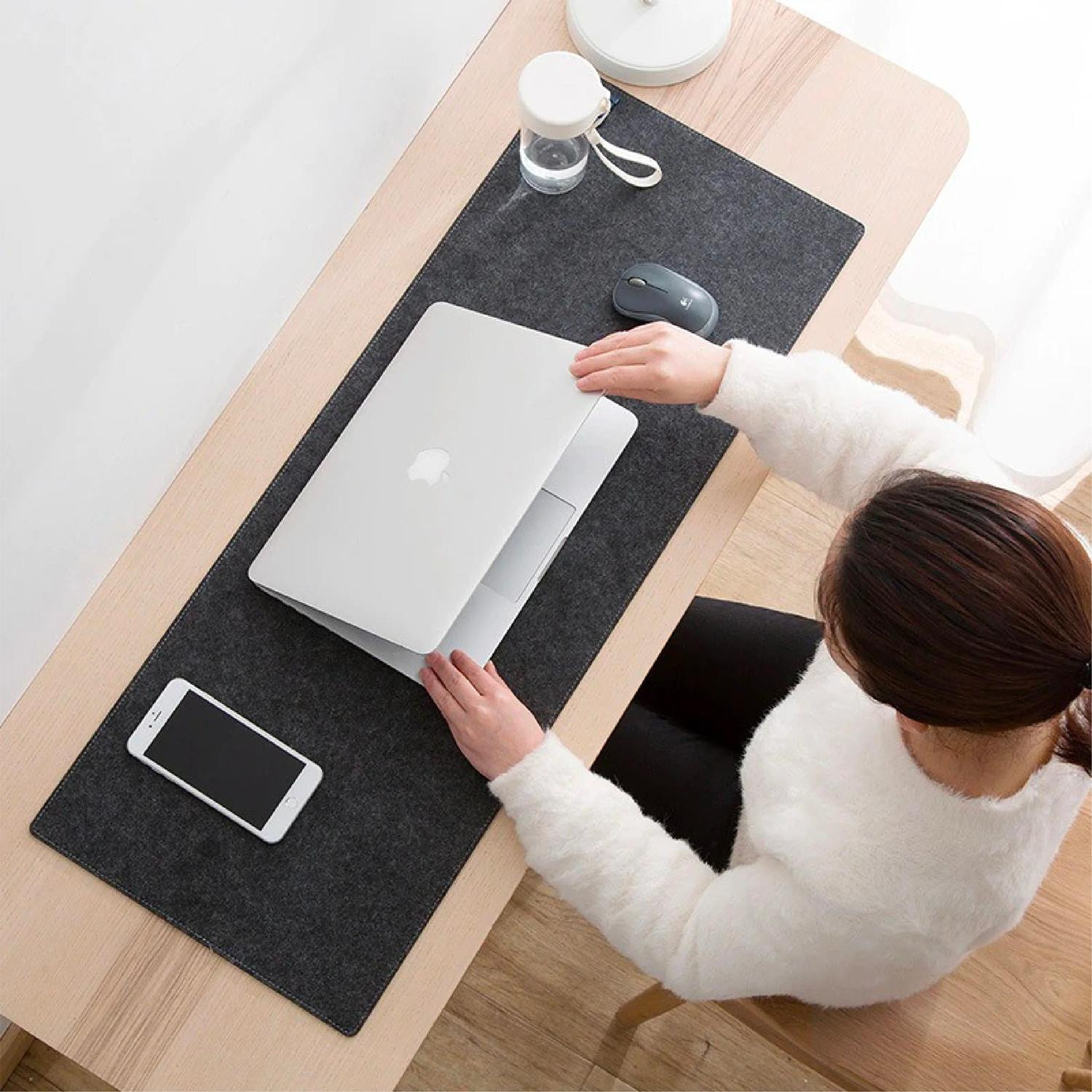 Large Mouse Pad, 80 x 33 cm - Dark grey