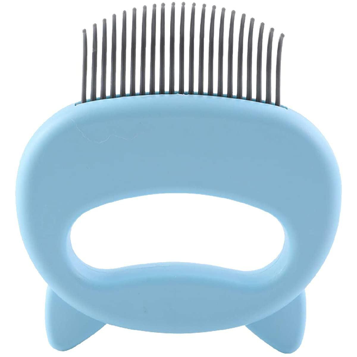 Pet Comb with Cat Design - Blue