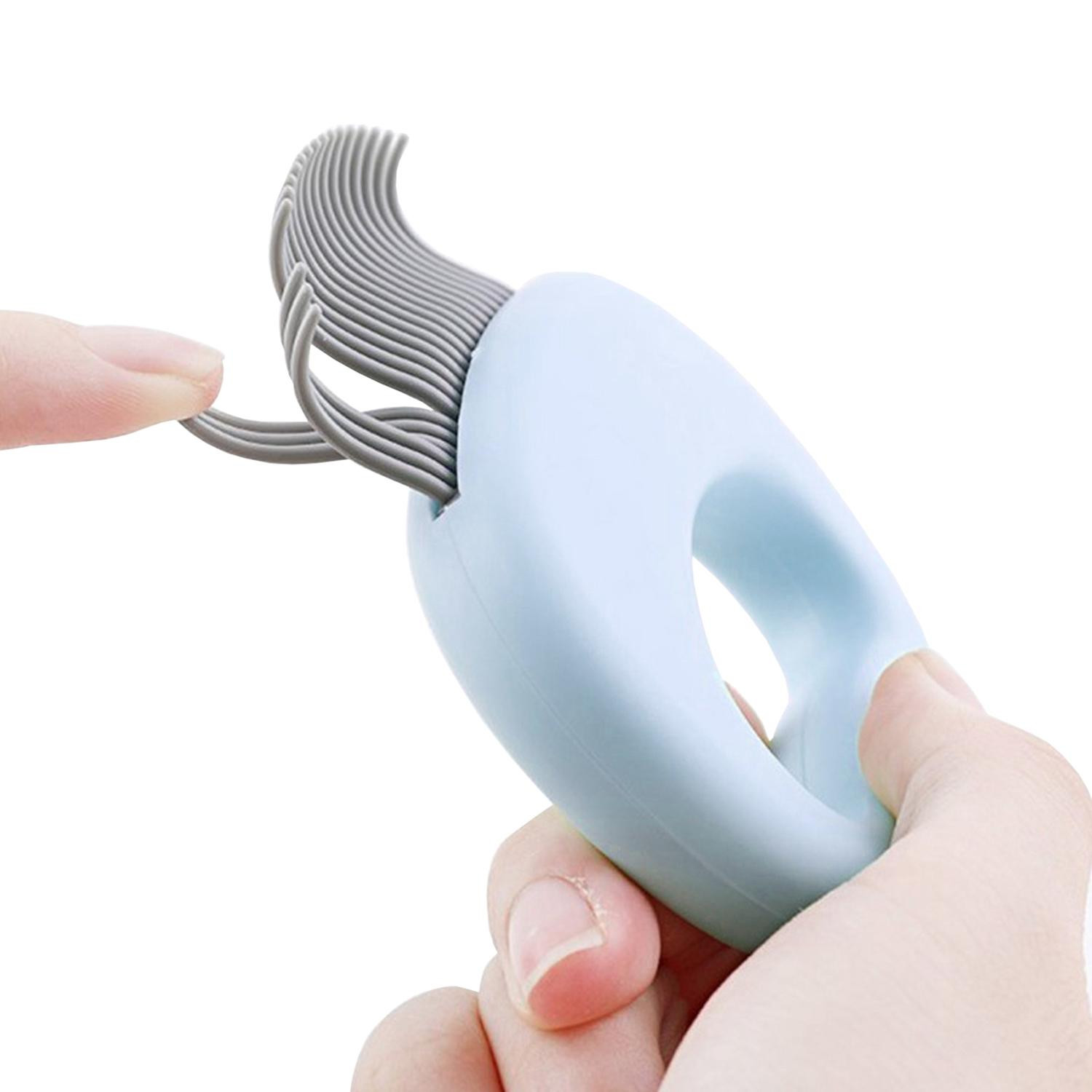 Pet Comb with Cat Design - Blue
