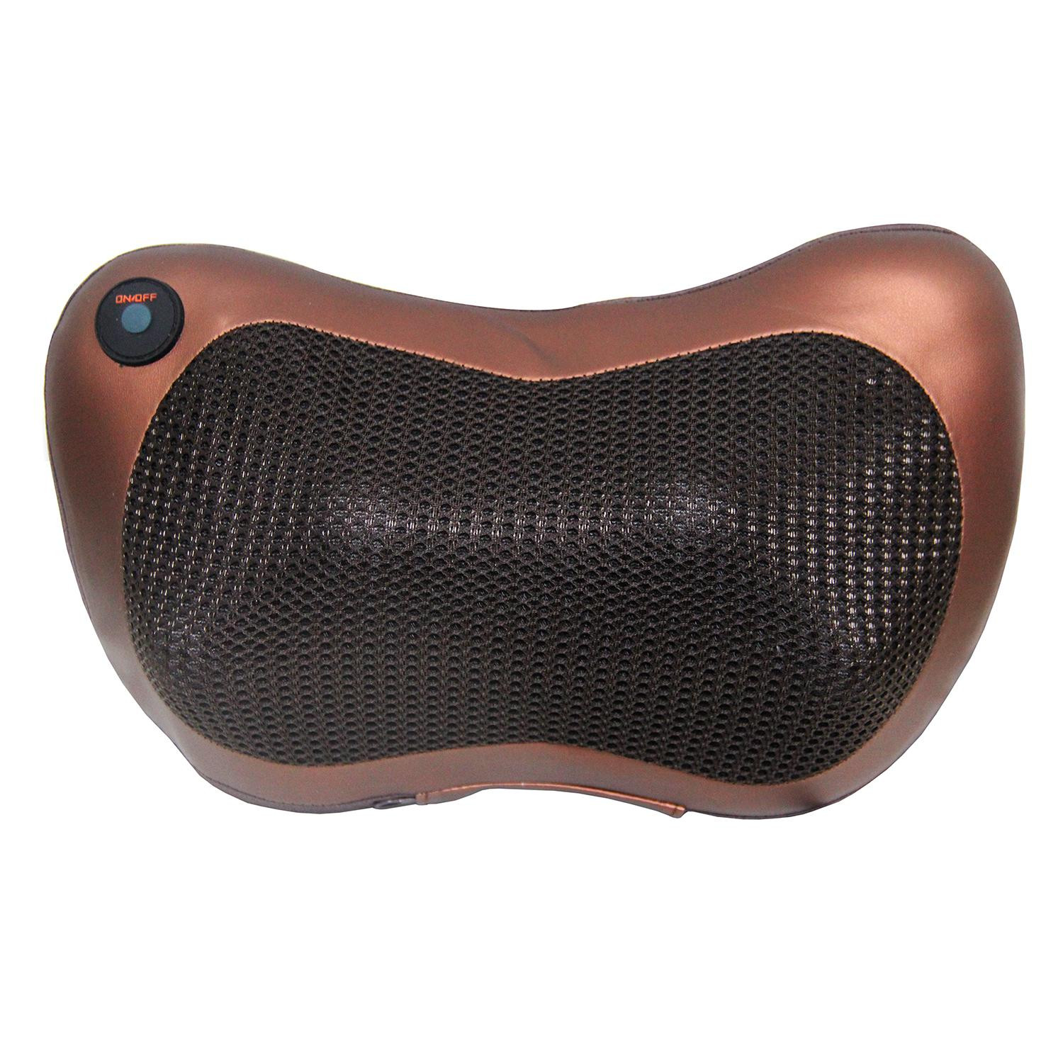 Massage Pillow with Heating Effect - Brown