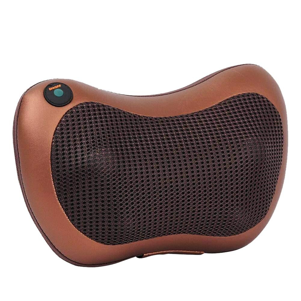 Massage Pillow with Heating Effect - Brown