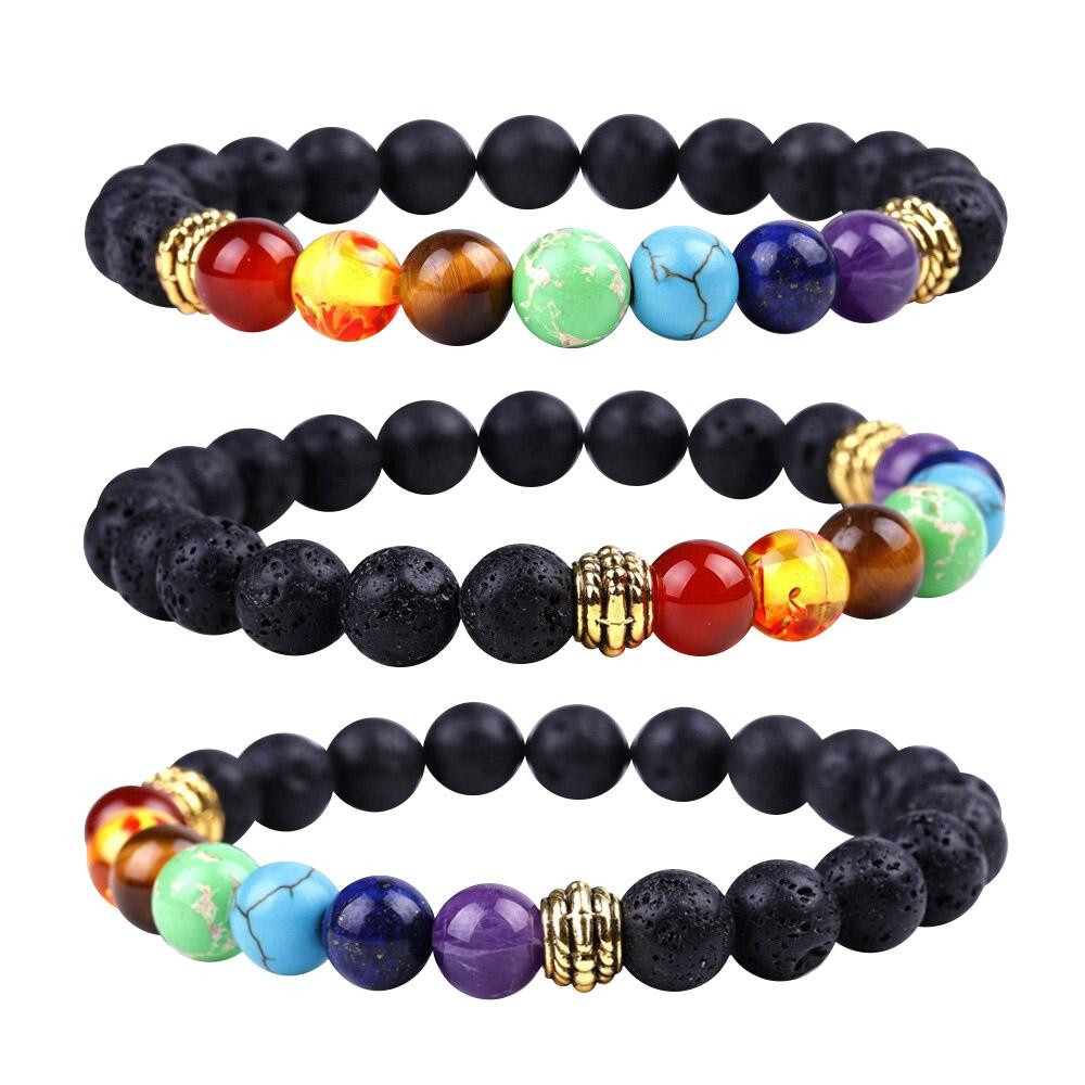 7 Chakra Lava Stone Diffuser Armband