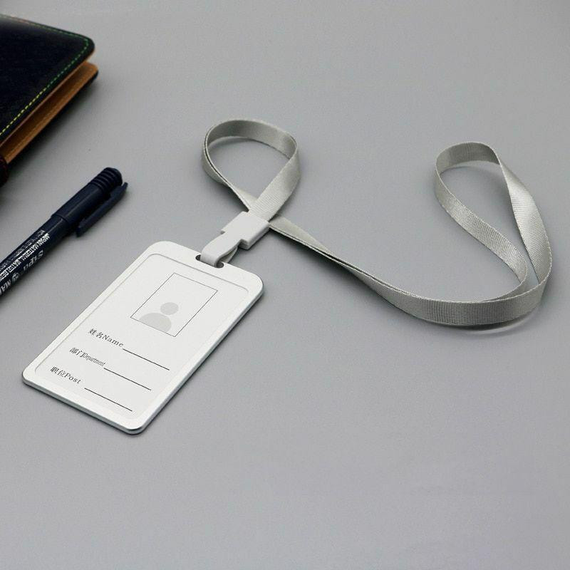 Card holder with strap, Silver